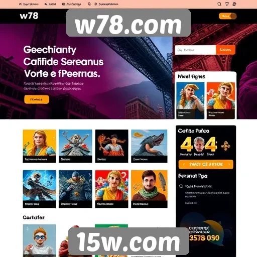 Avaliação da interface do site w78.com